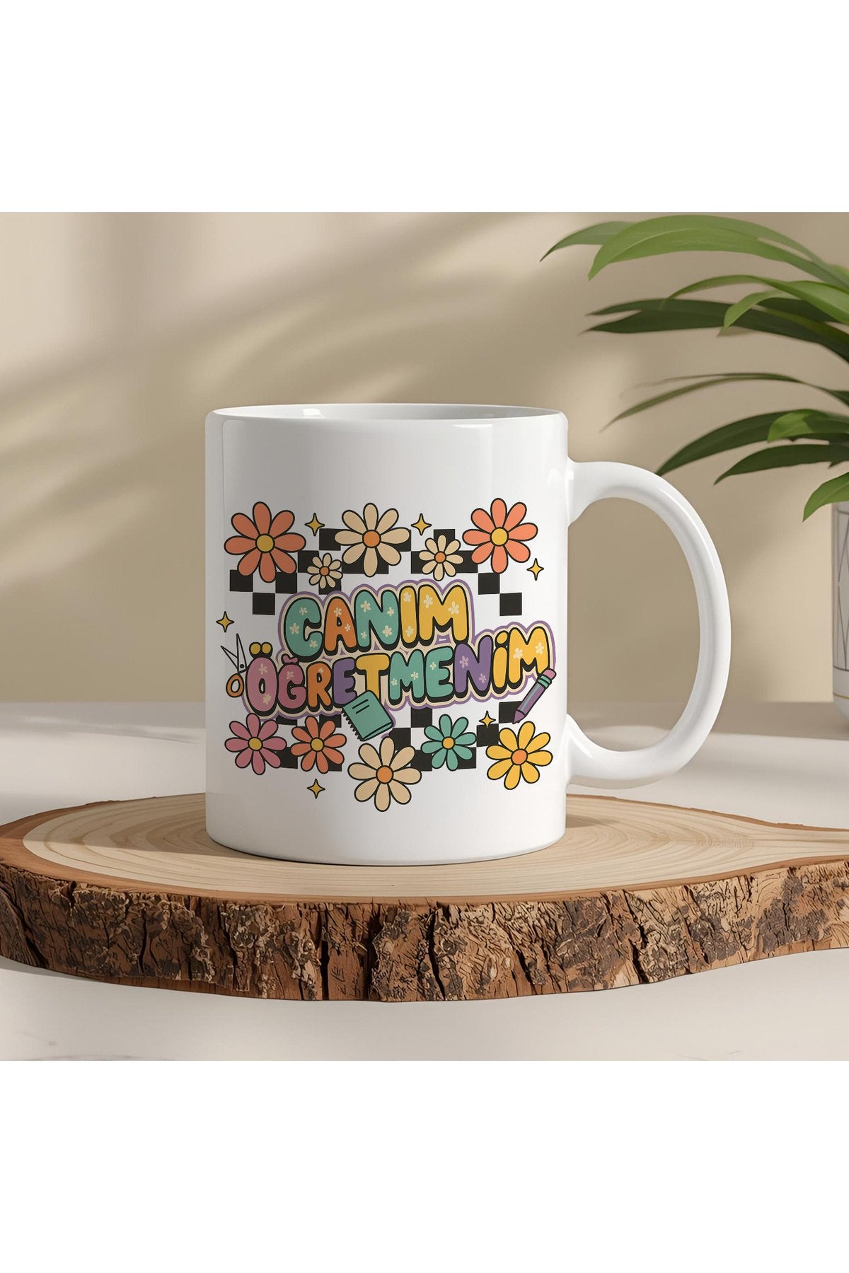 Canım Öğretmenim Yazılı Beyaz Kupa Bardak – Öğretmenler Günü Hediyesi, Kişiye Özel Bardak