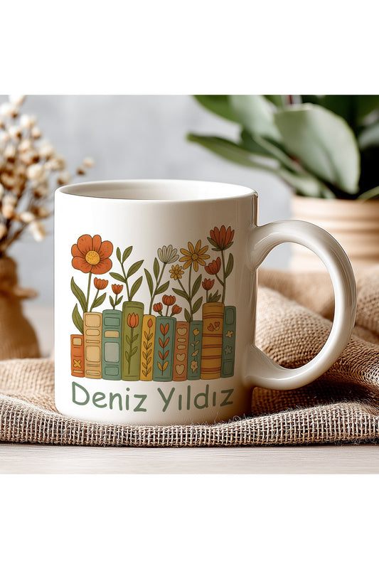 İsimli Öğretmenler Günü Tasarımlı Beyaz Kupa Bardak, Öğretmenler Günü Hediyesi, Kişiye Özel Bardak