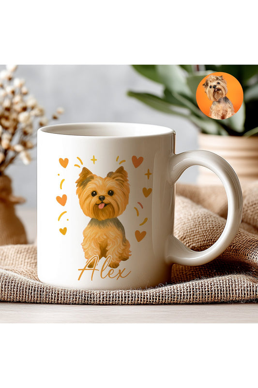 Kişiye Özel Evcil Hayvan Kupası - Sevimli Evcil Hayvan Beyaz Kupa Bardak - Evcil Hayvan Hediyesi