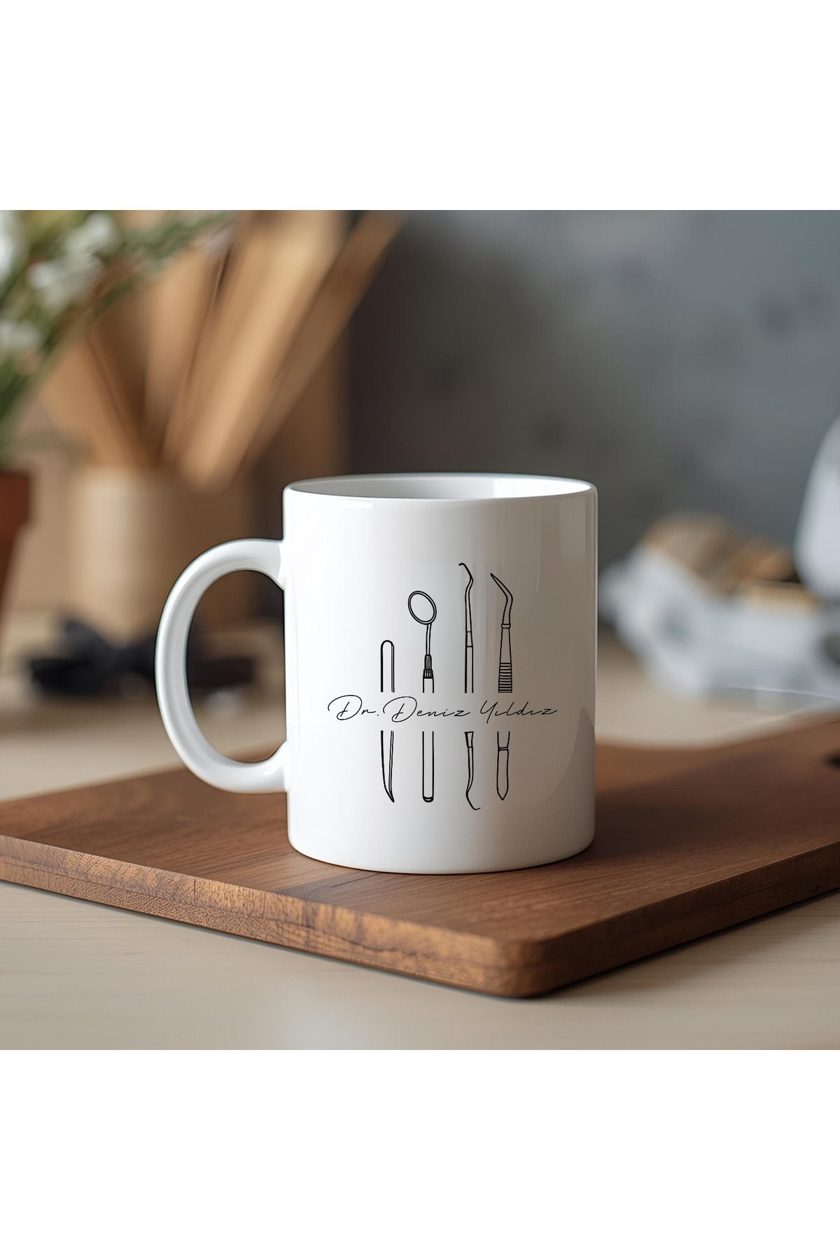 Diş Hekimine Özel İsimli Kupa – Şık ve Zarif Doktor Hediyesi, Kişiye Özel İsimli Doktor Hediyesi