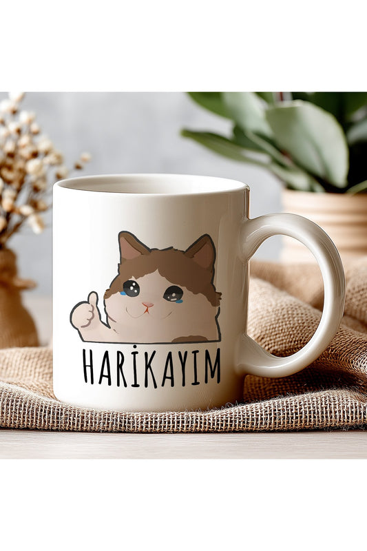 Harikayım Yazılı Komik Kupa Bardak – Komik Yazılı Bardak, Eğlenceli Kupa Bardak