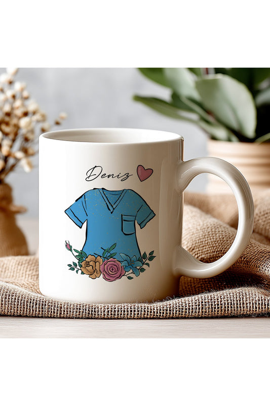 Doktor ve Hemşirelere Özel İsimli Kupa – Sağlık Çalışanlarına Özel Kişisel Hediye