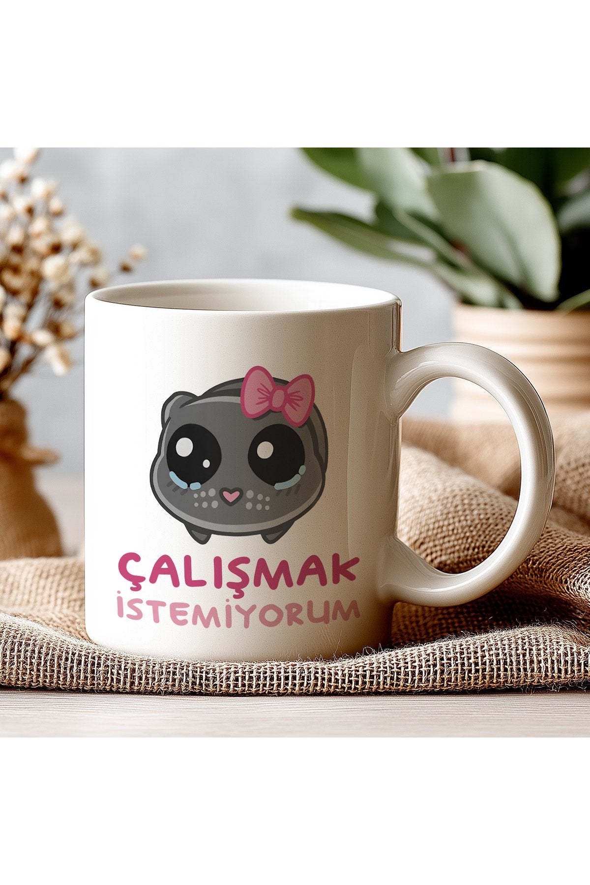 Çalışmak İstemiyorum Yazılı Komik Kupa Bardak – Komik Yazılı Bardak, Eğlenceli Kupa Bardak