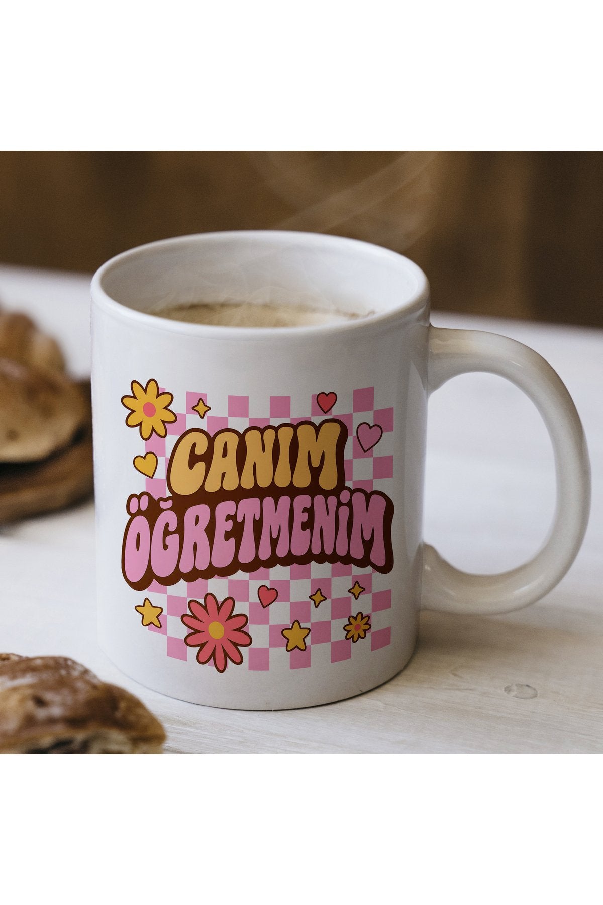Canım Öğretmenim Yazılı Beyaz Kupa Bardak – Öğretmenler Günü Hediyesi, Kişiye Özel Bardak