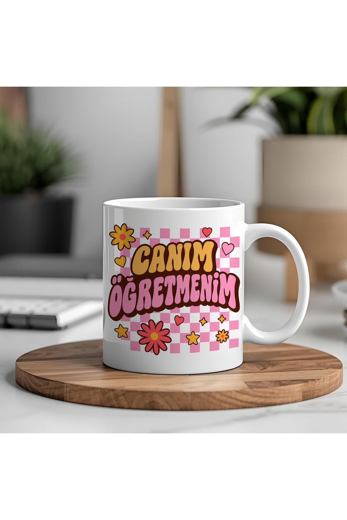 Canım Öğretmenim Yazılı Beyaz Kupa Bardak – Öğretmenler Günü Hediyesi, Kişiye Özel Bardak