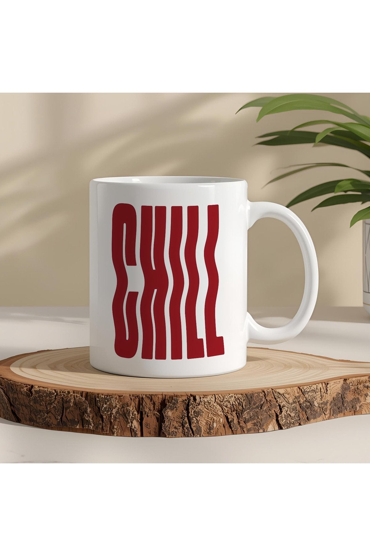 Chill Yazılı Kupa – Minimal Yazılı Tasarım – Sade ve Modern Hediye Kupa