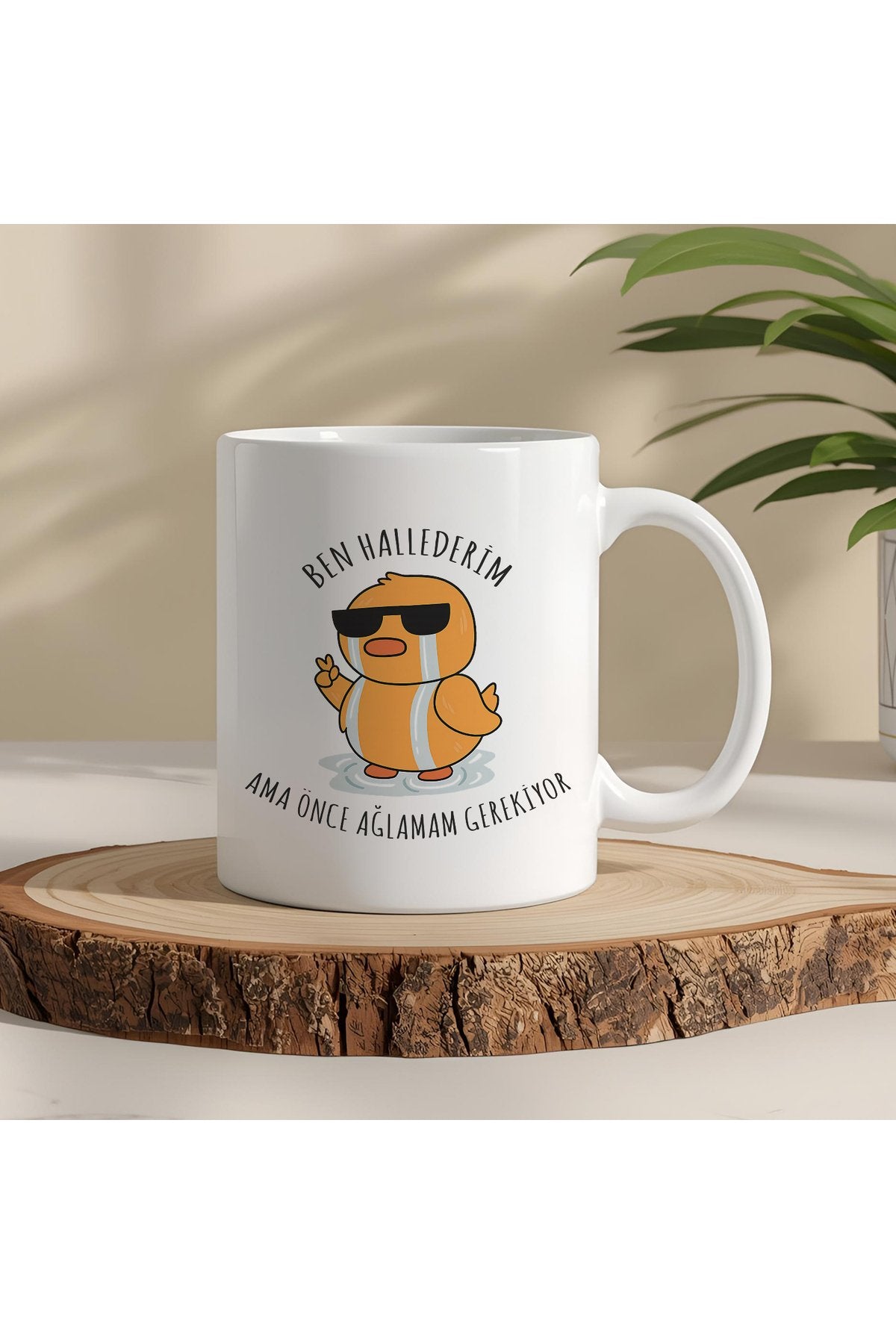 Ben Hallederim Ama Önce Ağlamam Gerekiyor Kupa – Komik Duygusal Tasarım – Mizahi Hediye