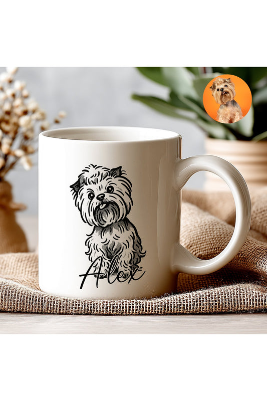 Kişiye Özel Evcil Hayvan Kupası - Sevimli Evcil Hayvan Beyaz Kupa Bardak - Evcil Hayvan Hediyesi