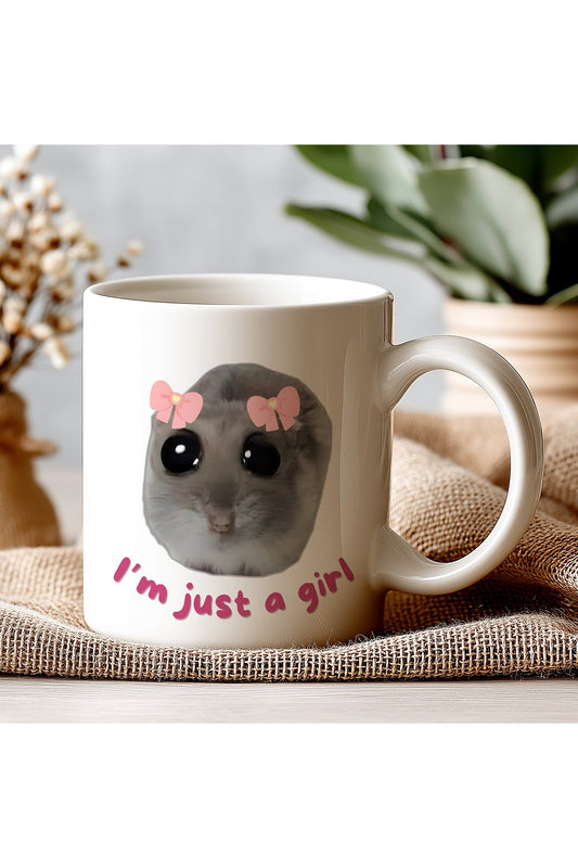 Just A Girl Yazılı Komik Kupa Bardak – Komik Yazılı Bardak, Eğlenceli Kupa Bardak