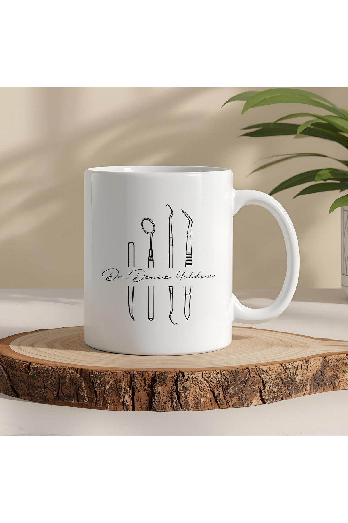 Diş Hekimine Özel İsimli Kupa – Şık ve Zarif Doktor Hediyesi, Kişiye Özel İsimli Doktor Hediyesi